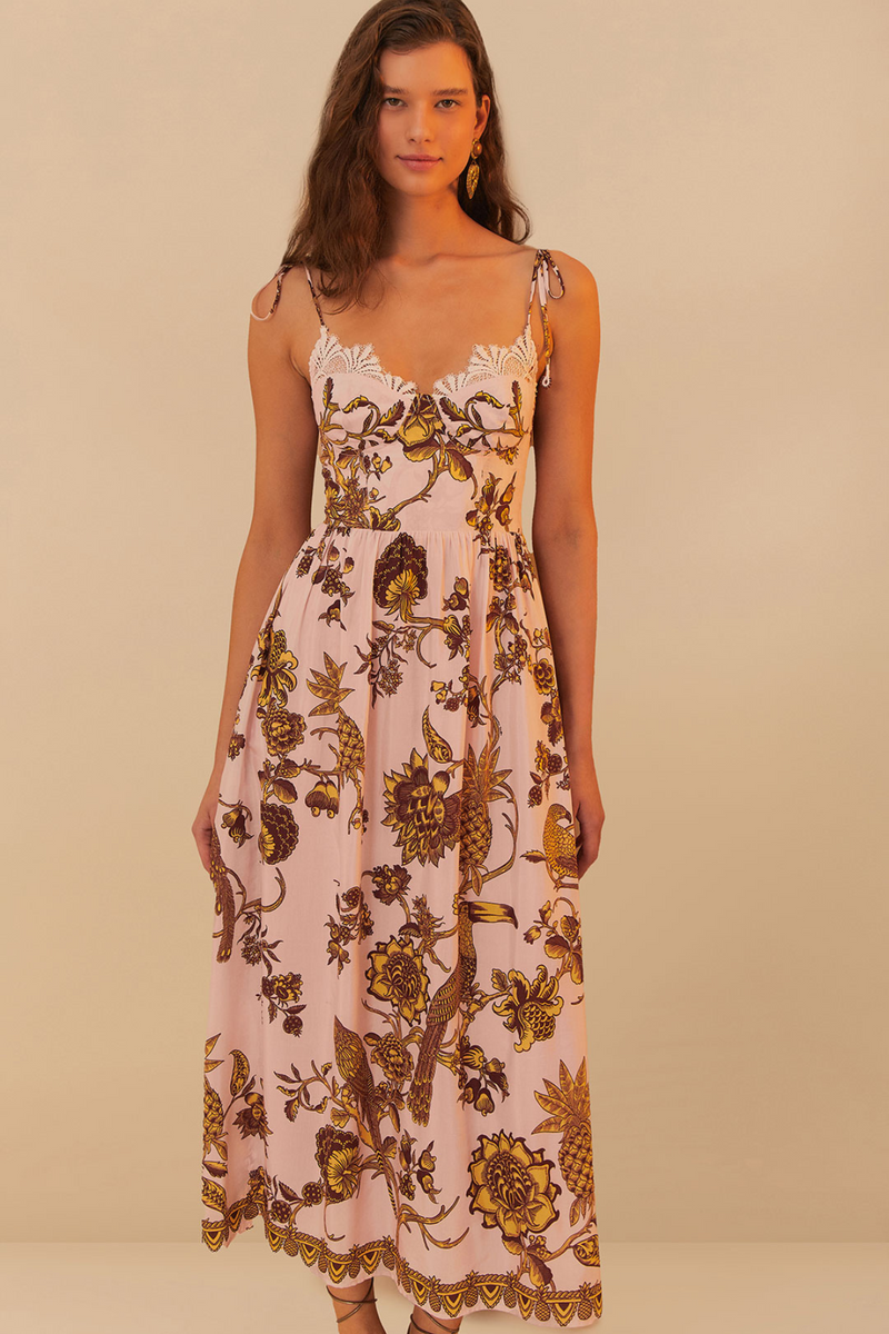 TROPICAL LANDING MIDI DRESS