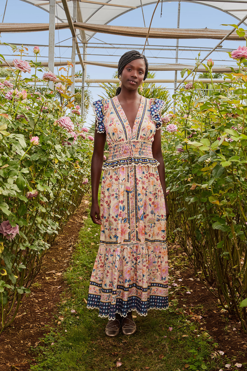 SUPERBLOOM CREAM MAXI DRESS