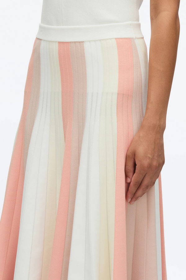 PHILLIP LIM | COLORBLOCK RIBBED MIDI SKIRT