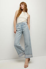 VERONICA BEARD | TAYLOR CROPPED HR WIDE JEAN