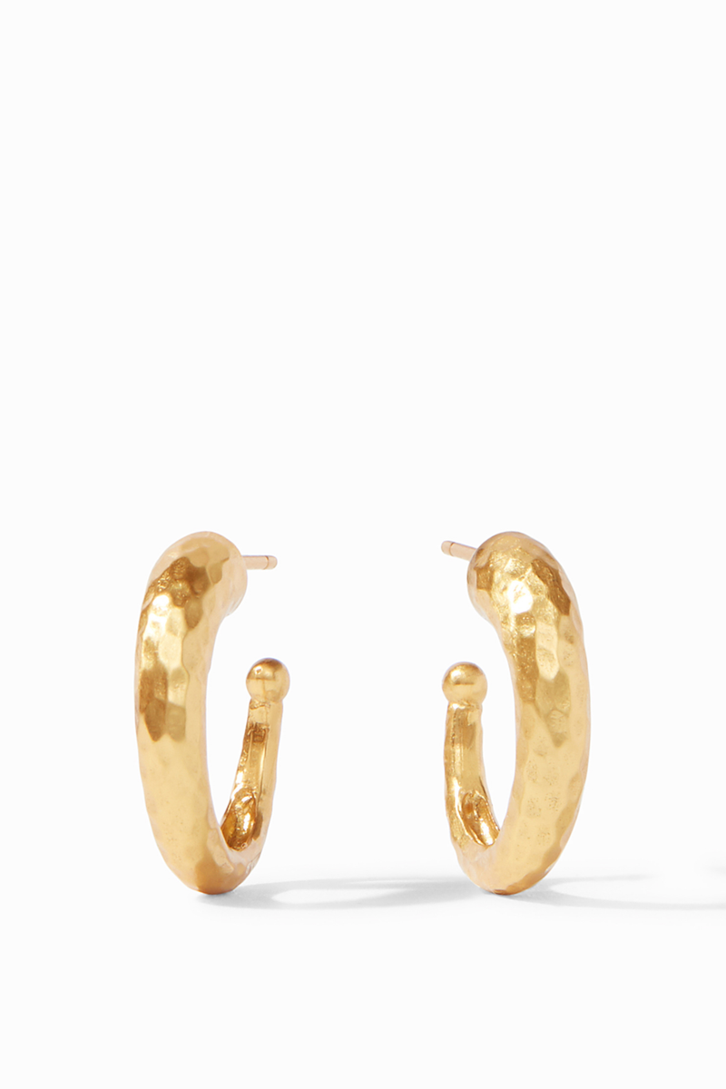 Julie Vos | Hammered Hoop Earring - Gold - S