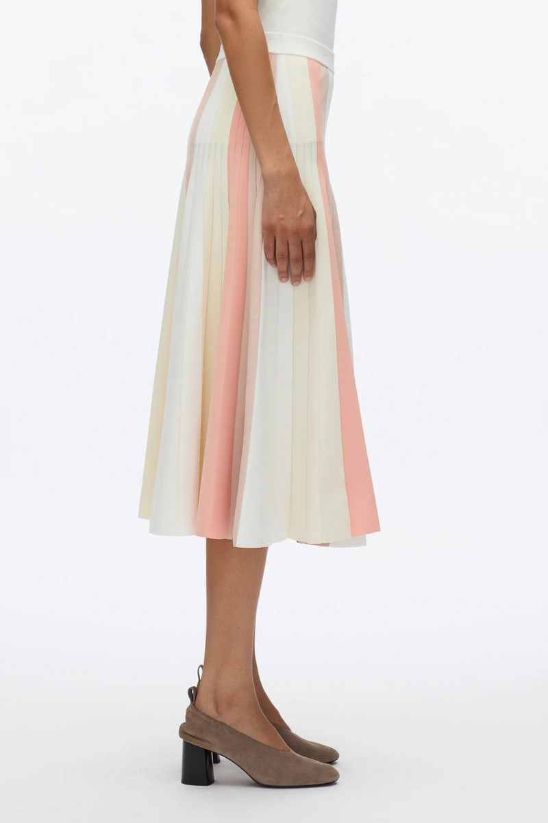 PHILLIP LIM | COLORBLOCK RIBBED MIDI SKIRT