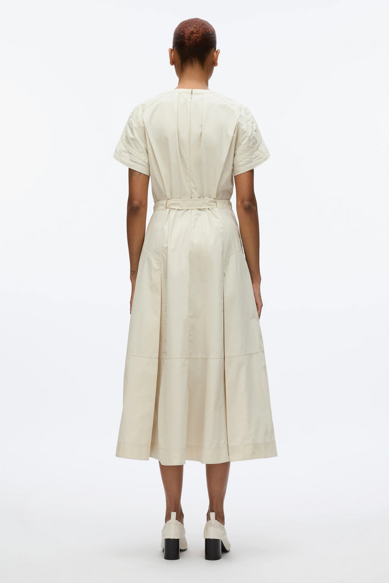 PHILLIP LIM | CASCAD SHORT SLV BELTED MIDI DRESS