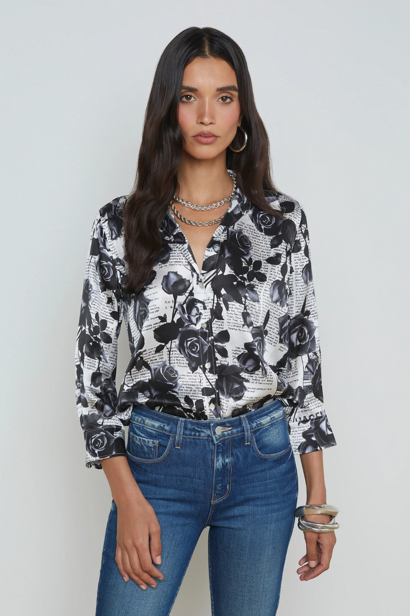 L'AGENCE | DANI BLOUSE-BW