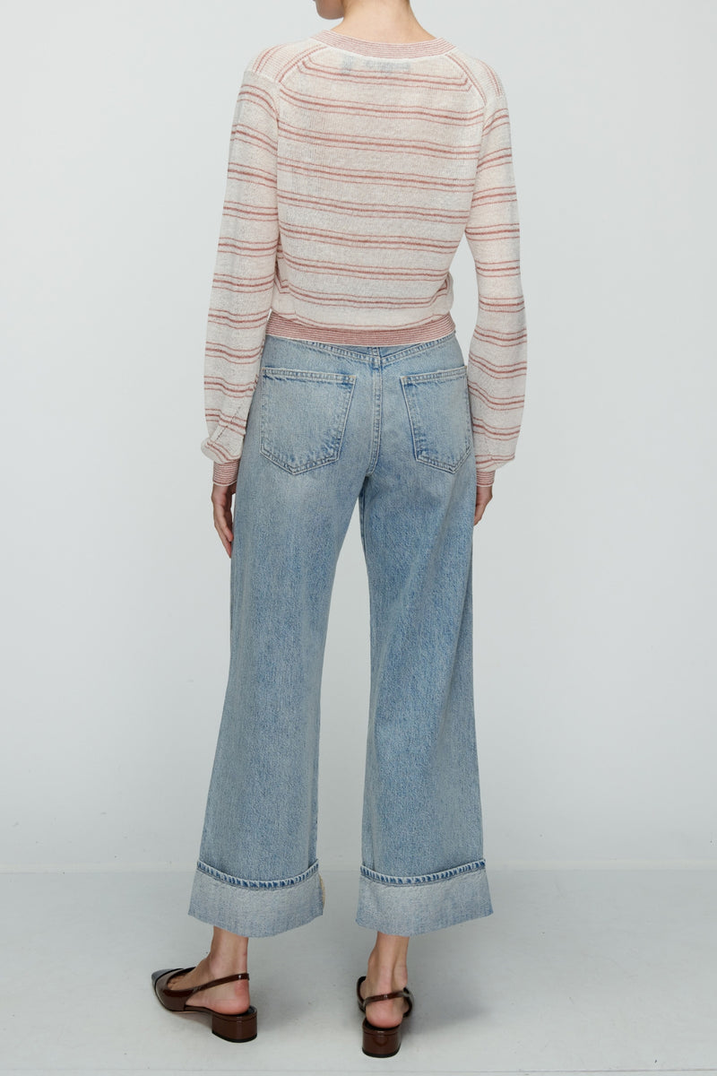 VERONICA BEARD | TAYLOR CROPPED HR WIDE JEAN