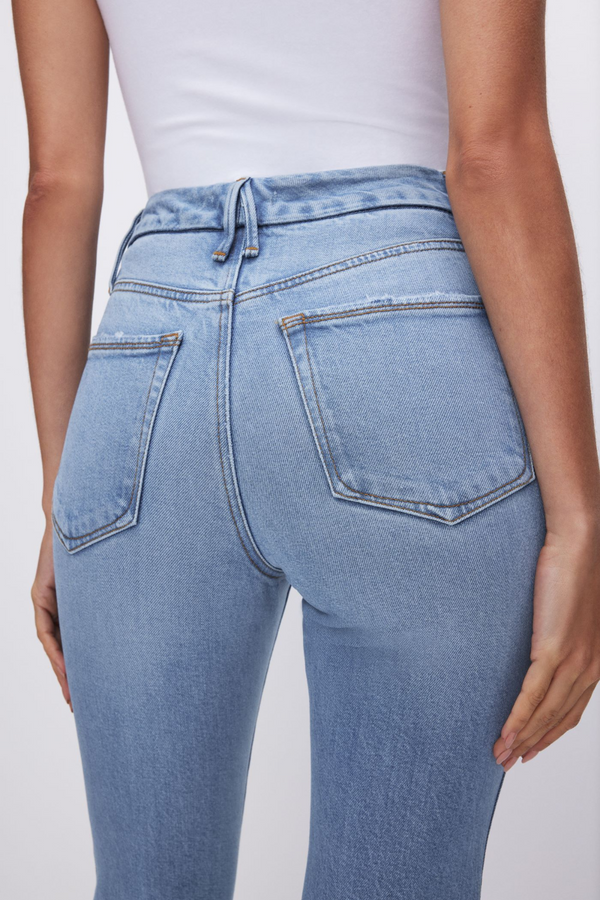 Good American Crop Mini Jeans-Indigo510