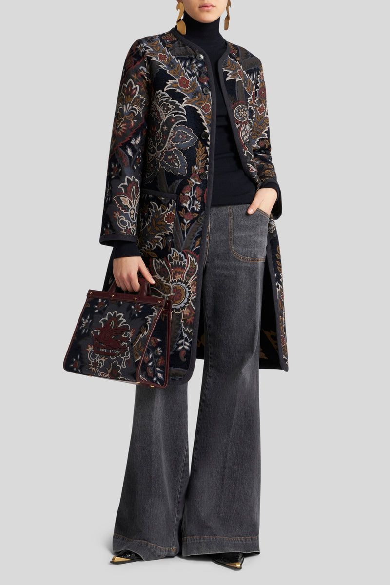 Etro | Multi Color Blue Coat