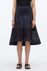 PHILLIP LIM | BROIDERIE ANGLAISE GRID SKIRT