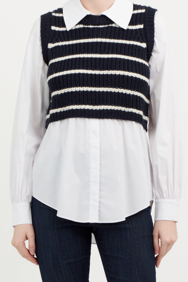 Striped Mara Shaker Pullover