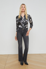 L'AGENCE | DANI BLOUSE- BLACK ZODIAC