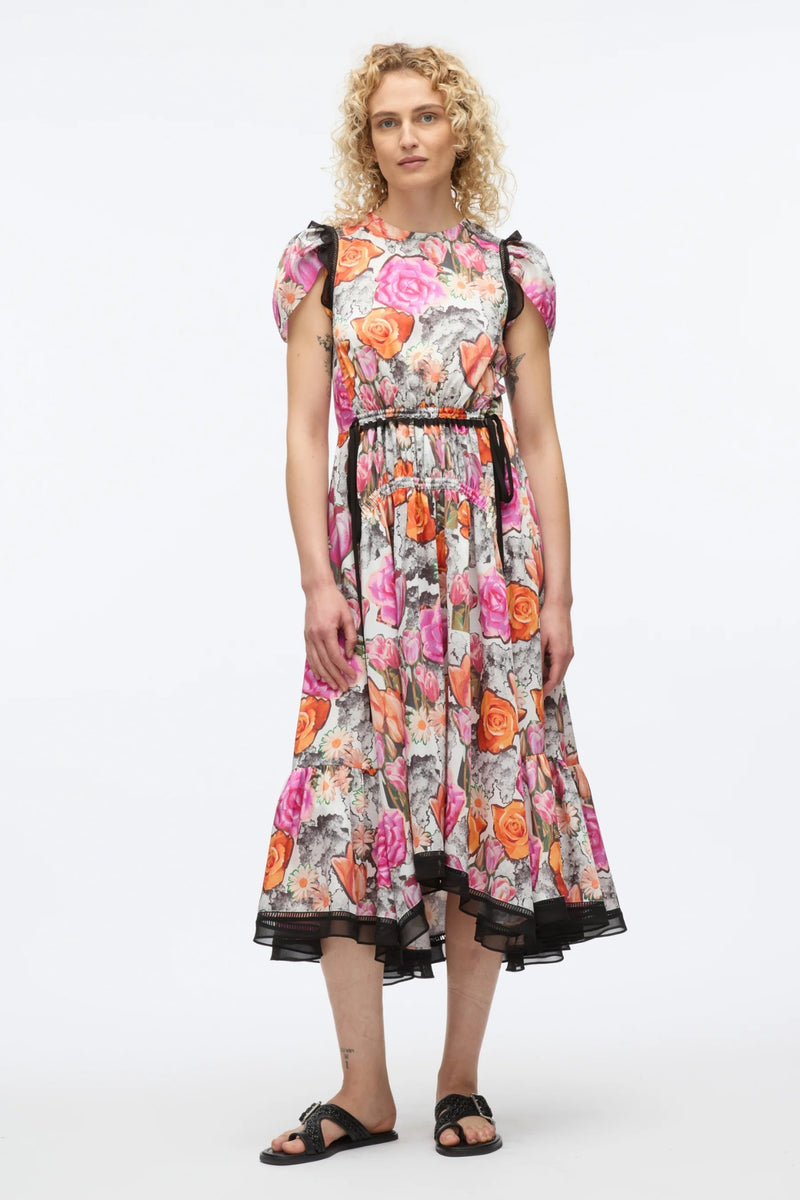 PHILLIP LIM | FLORAL TULIP SLEEVE DRESS