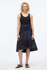 PHILLIP LIM | BROIDERIE ANGLAISE GRID SKIRT