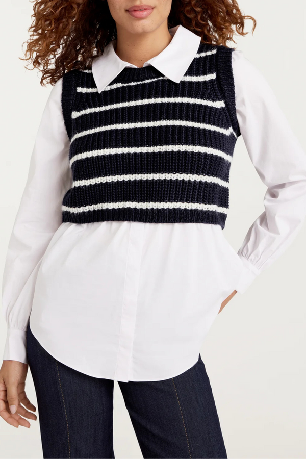 Striped Mara Shaker Pullover