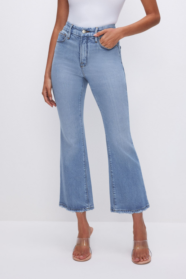 Good American Crop Mini Jeans-Indigo510