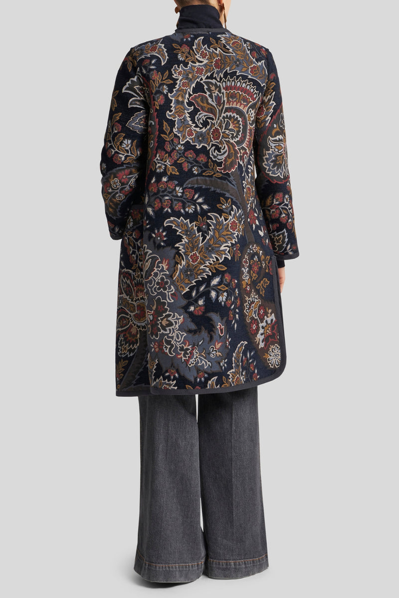 Etro | Multi Color Blue Coat