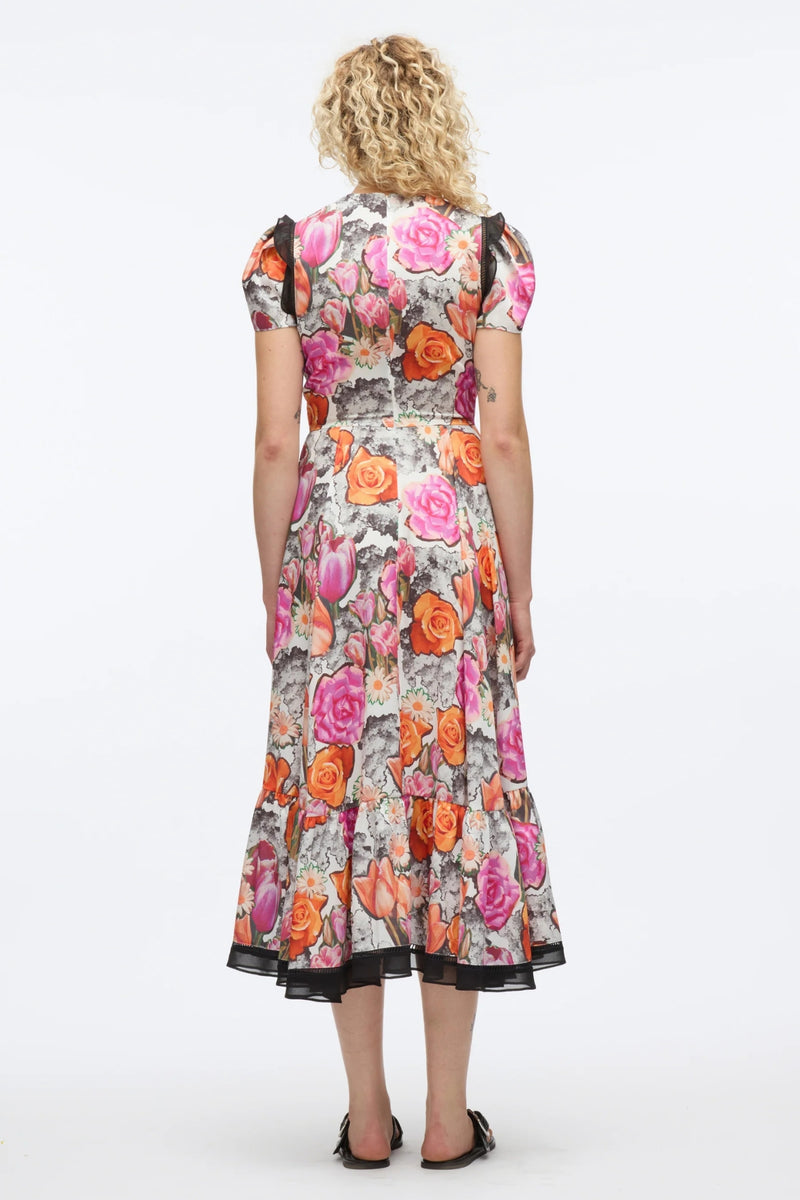 PHILLIP LIM | FLORAL TULIP SLEEVE DRESS