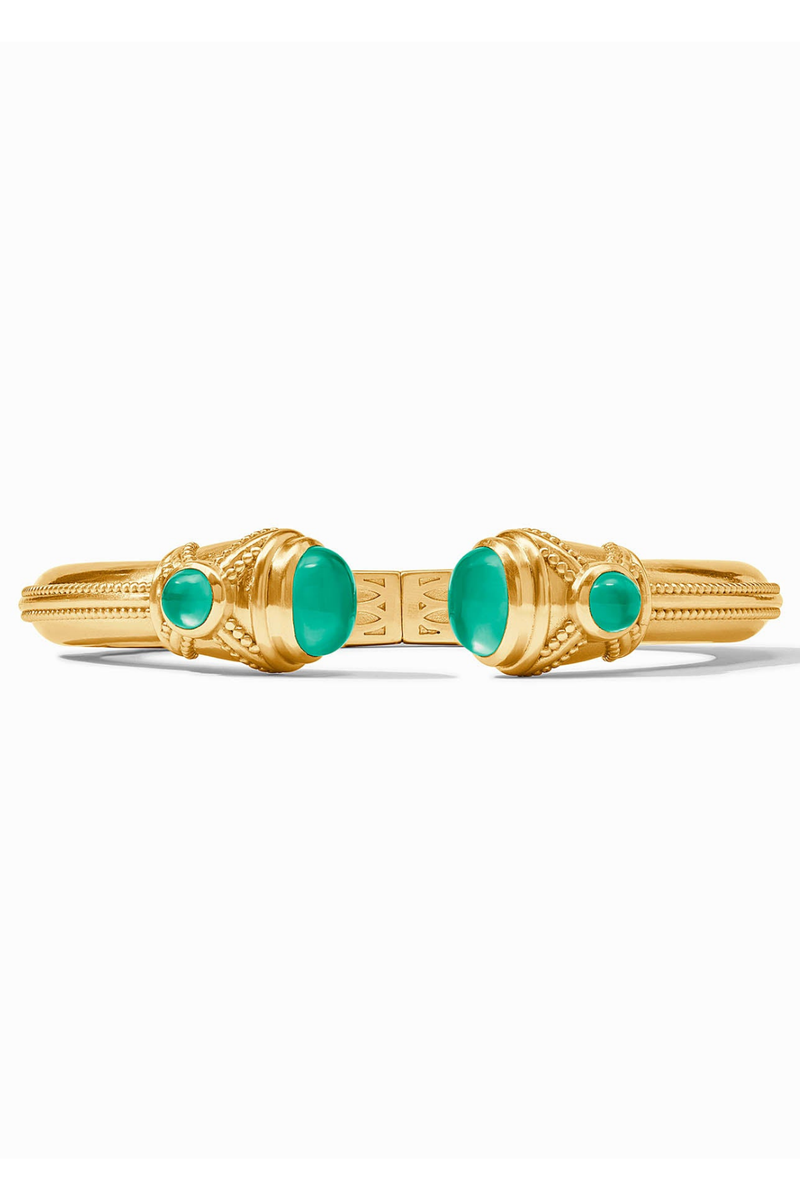 Julie Vos | Cabochon Demi Cuff- Emerald