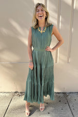 FARRAH PLEATED DRESS