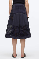 PHILLIP LIM | BROIDERIE ANGLAISE GRID SKIRT