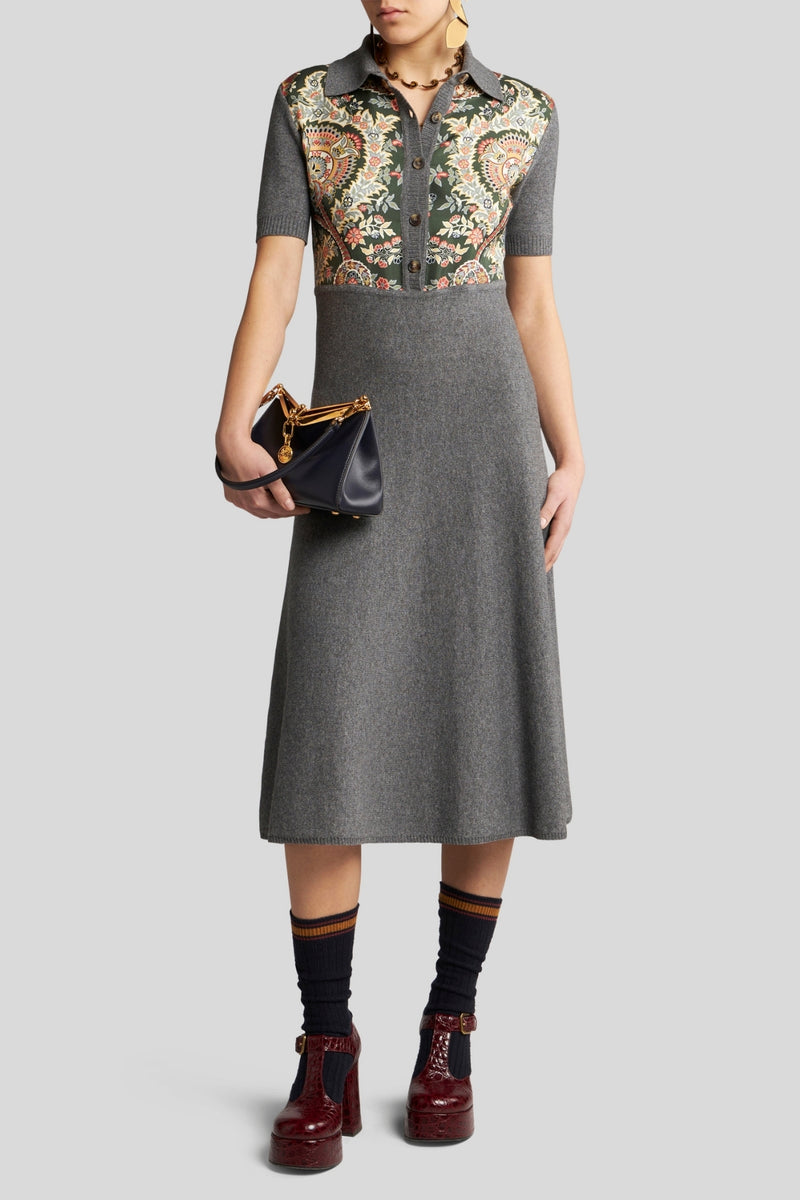 Etro | Knit Printed Green Dress