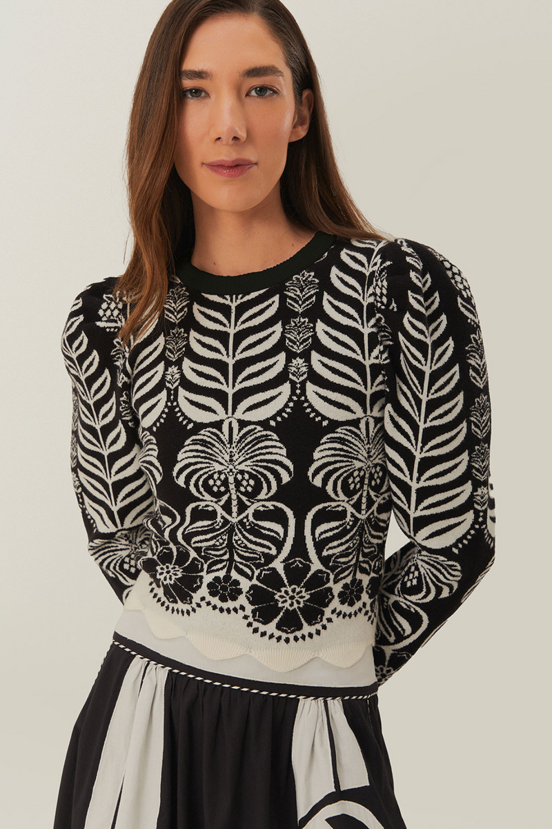 FARM RIO | AINIKA SPLENDOR KNIT BLOUSE