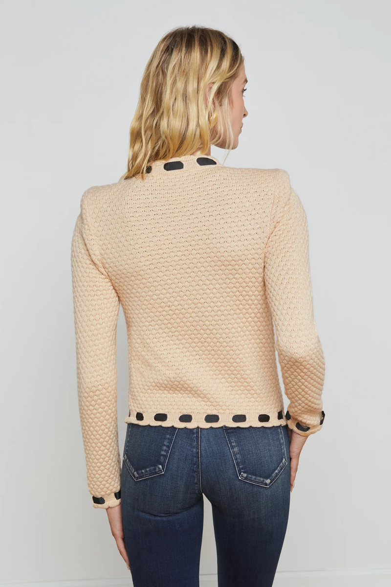 L'AGENCE | ASTOR CONTRAST TRIM CARDI