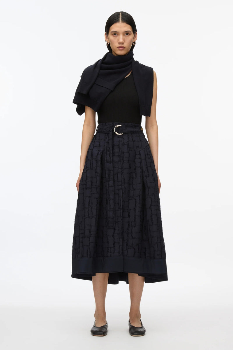 PHILLIP LIM | IRREGULAR JQRD SKIRT W/BELT