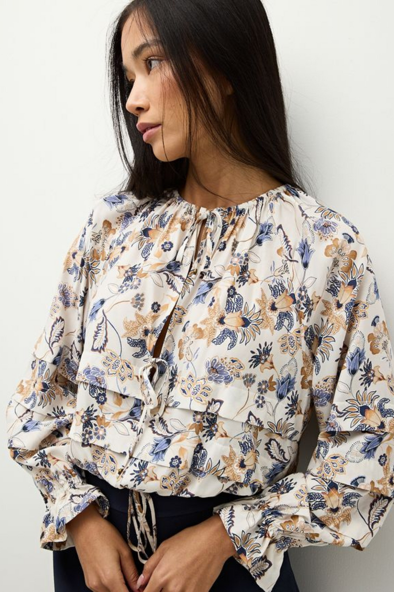 MARIE OLIVER | UMI BLOUSE- CROSSVINE