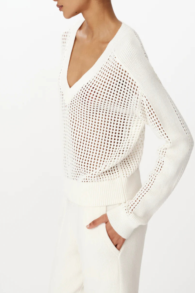 ATM | CASHMERE MESH STITCH SWEATER