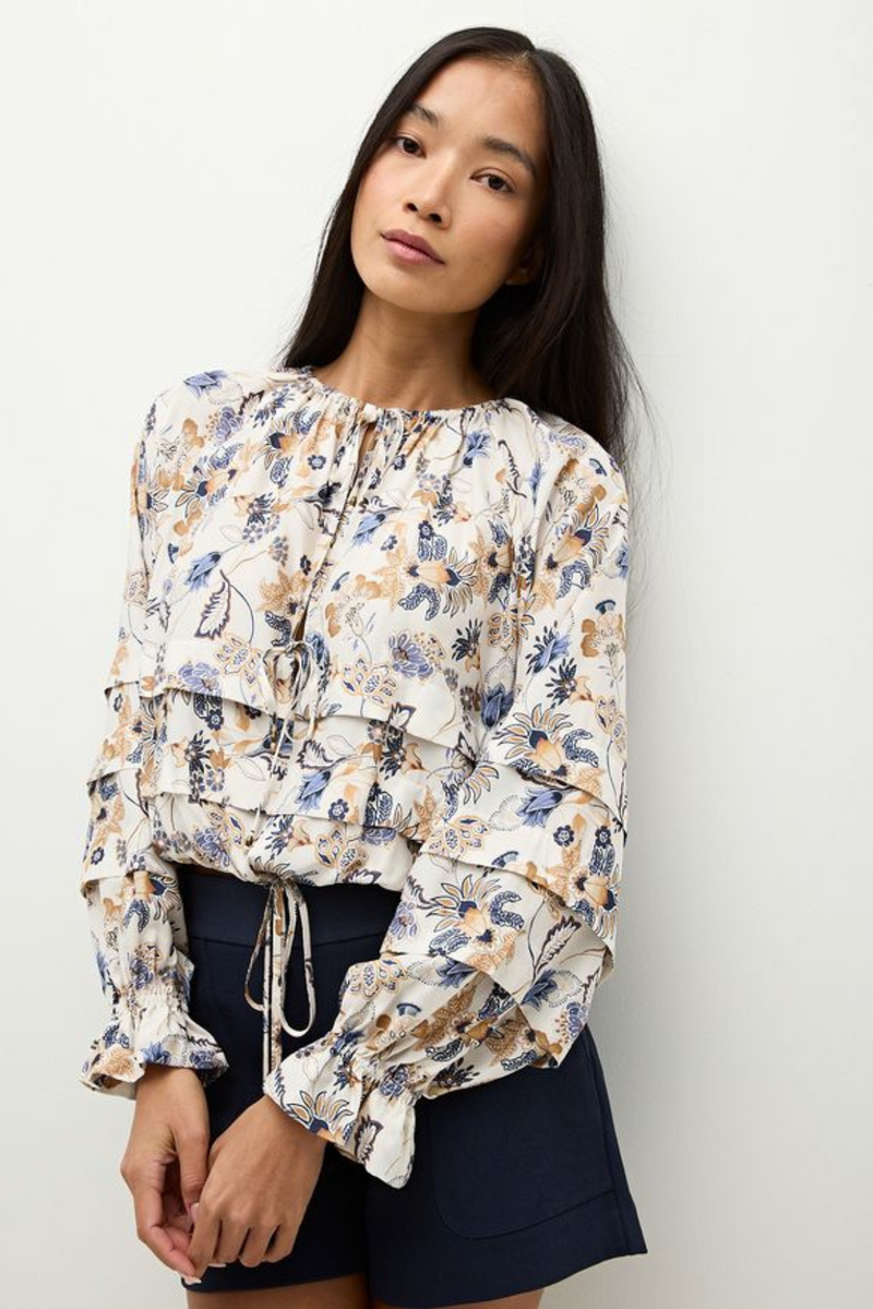 MARIE OLIVER | UMI BLOUSE- CROSSVINE