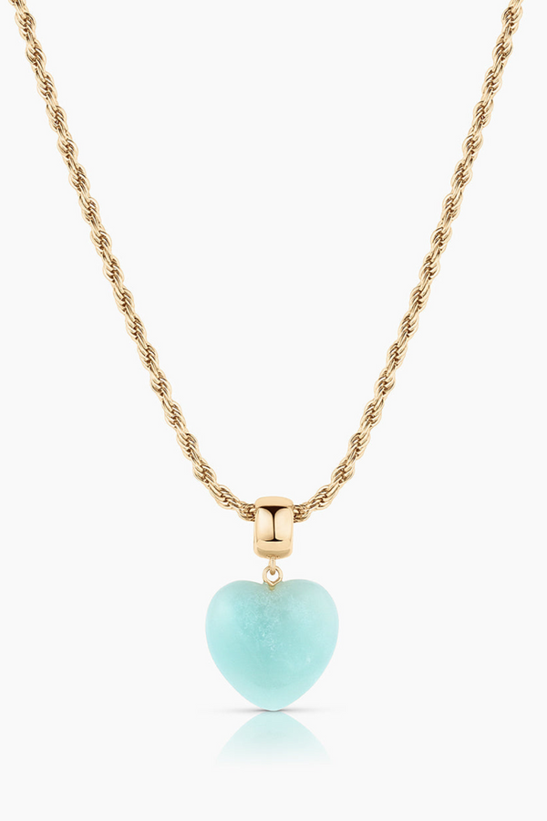 Gemma Amazonite Heart Bail Charm